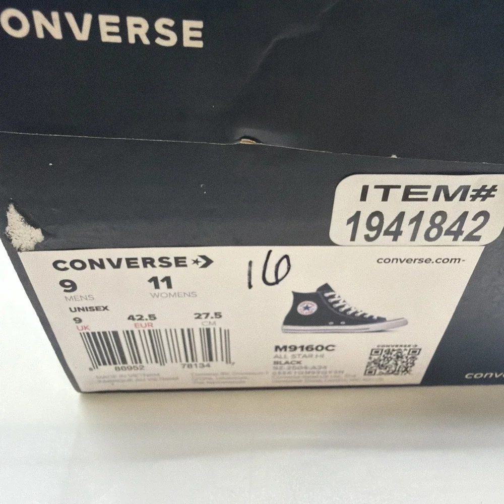CONVERSE CHUCK 70 BLACK HIGH TOP SHOES MEN 9 WOMEN 11 BLACK NEW